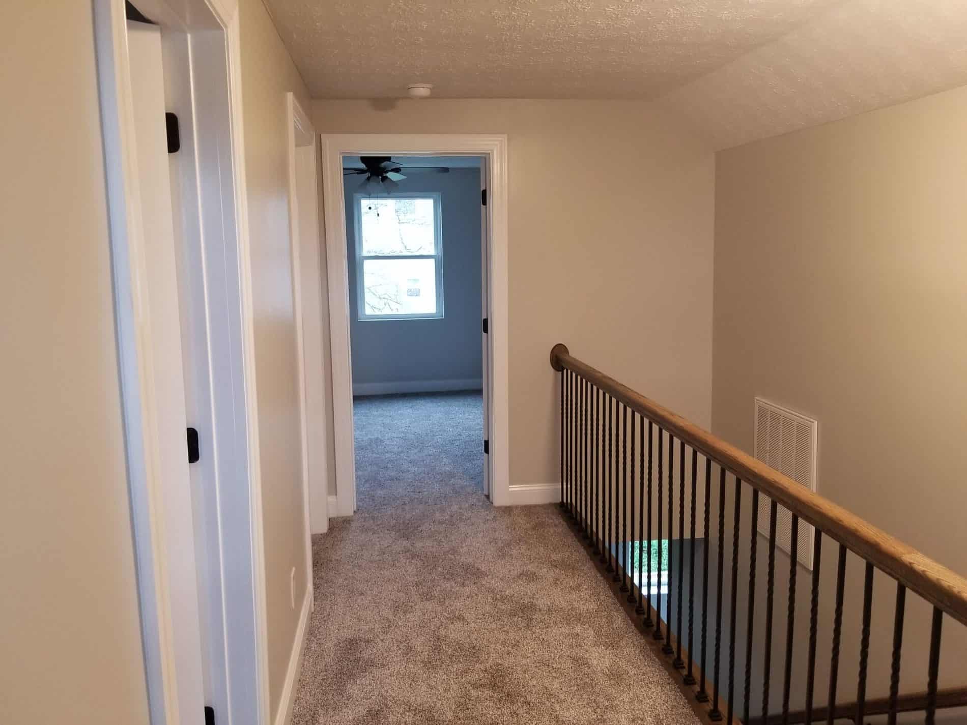 Home Remodel with hallway on second floor