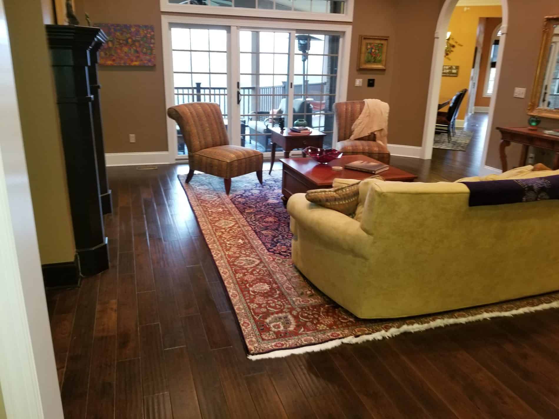 Water Damage extended to Living Room flooring