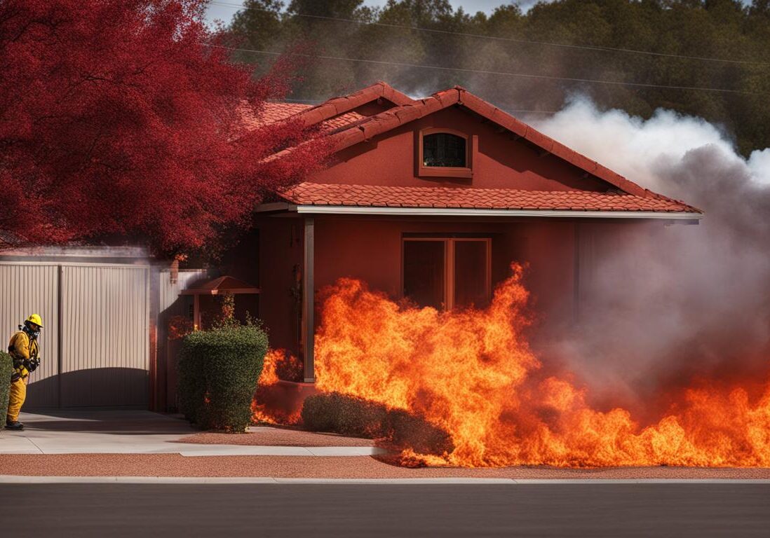 Intense fire at residential home